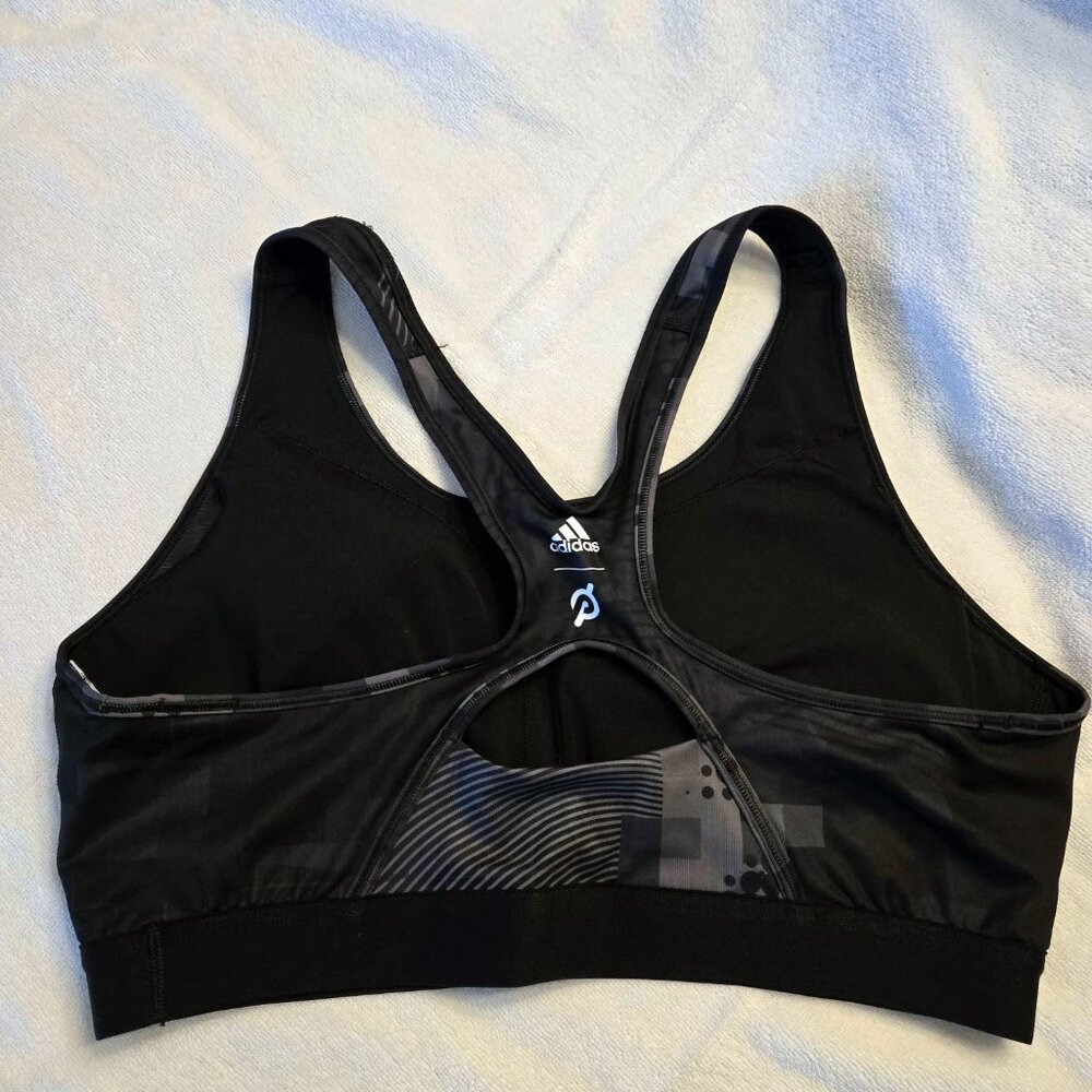 Adidas Peloton Black/Gray Sports Bra Size 1X - Picture 2 of 3
